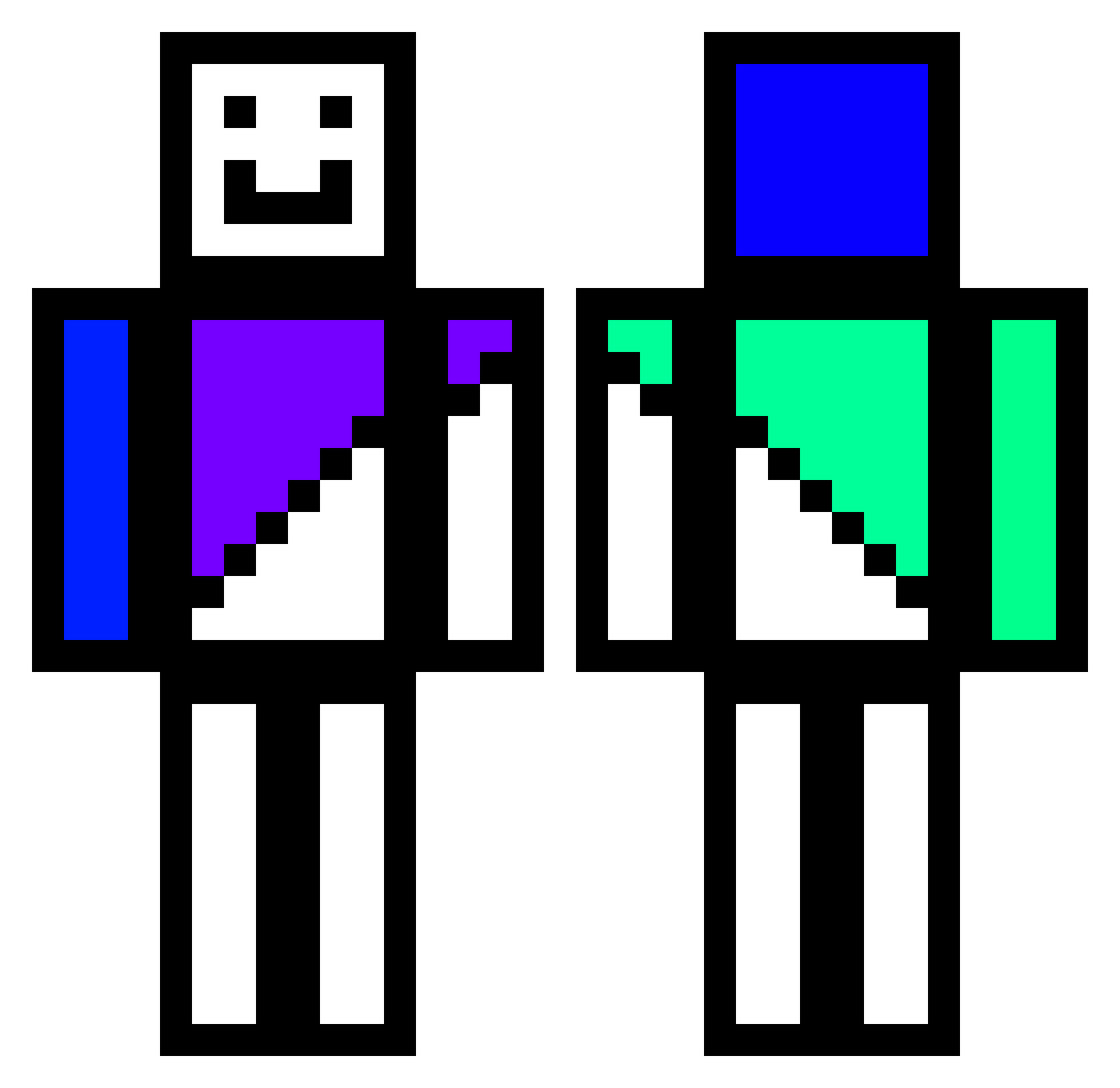 vMasaMv Minecraft skin, front and back view