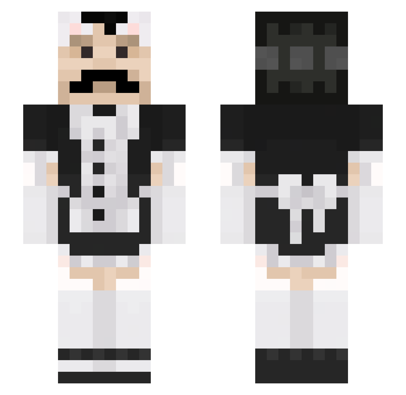 anavsthewrld Minecraft skin, front and back view