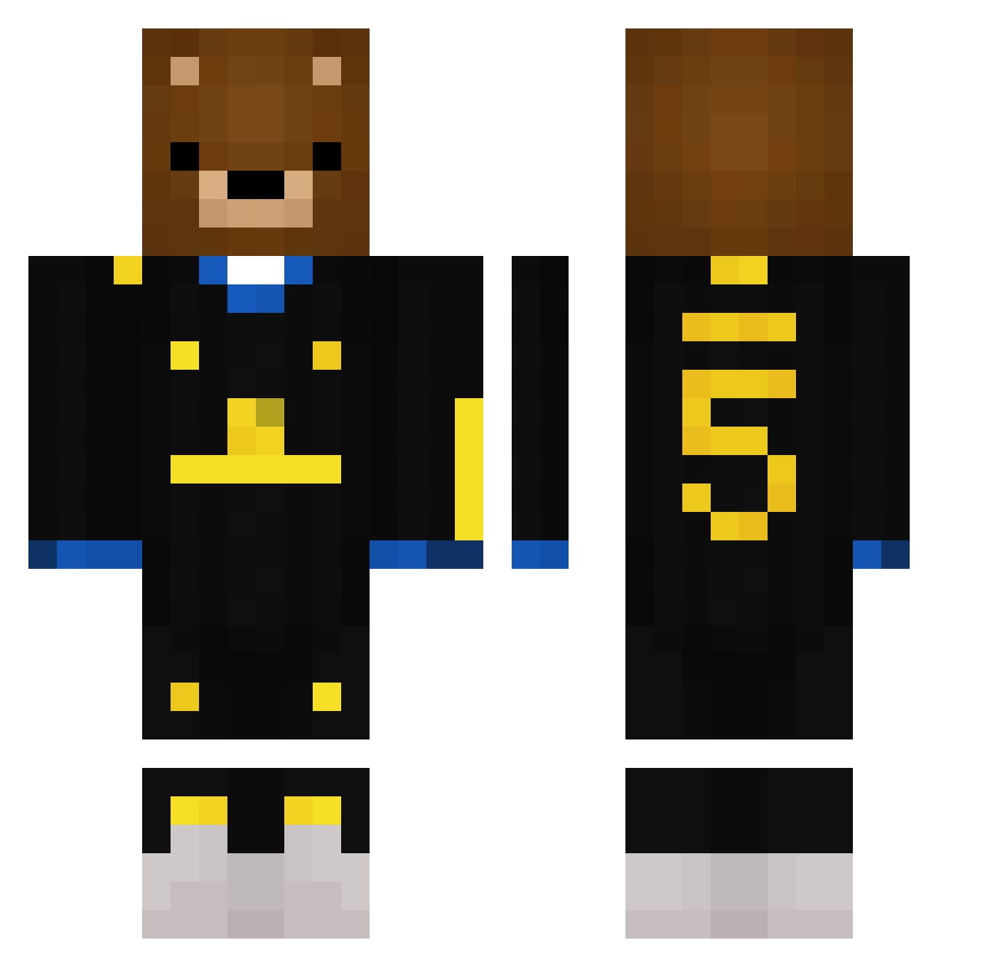 1Rip_prowil1 Minecraft skin, front and back view