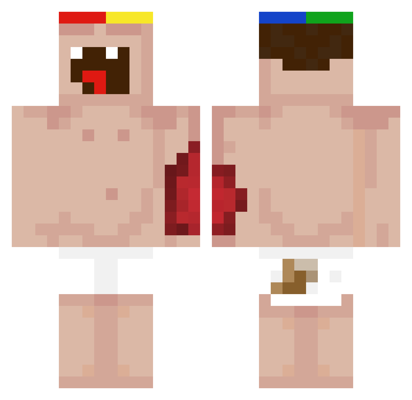 malokaDEGLOCK Minecraft skin, front and back view