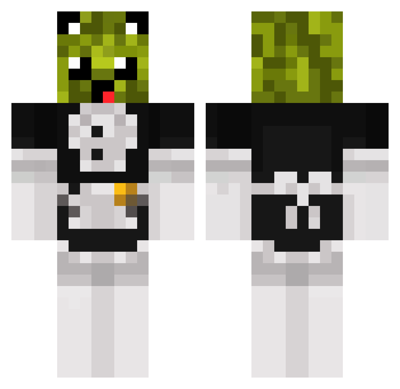 Crapi224 Minecraft skin, front and back view