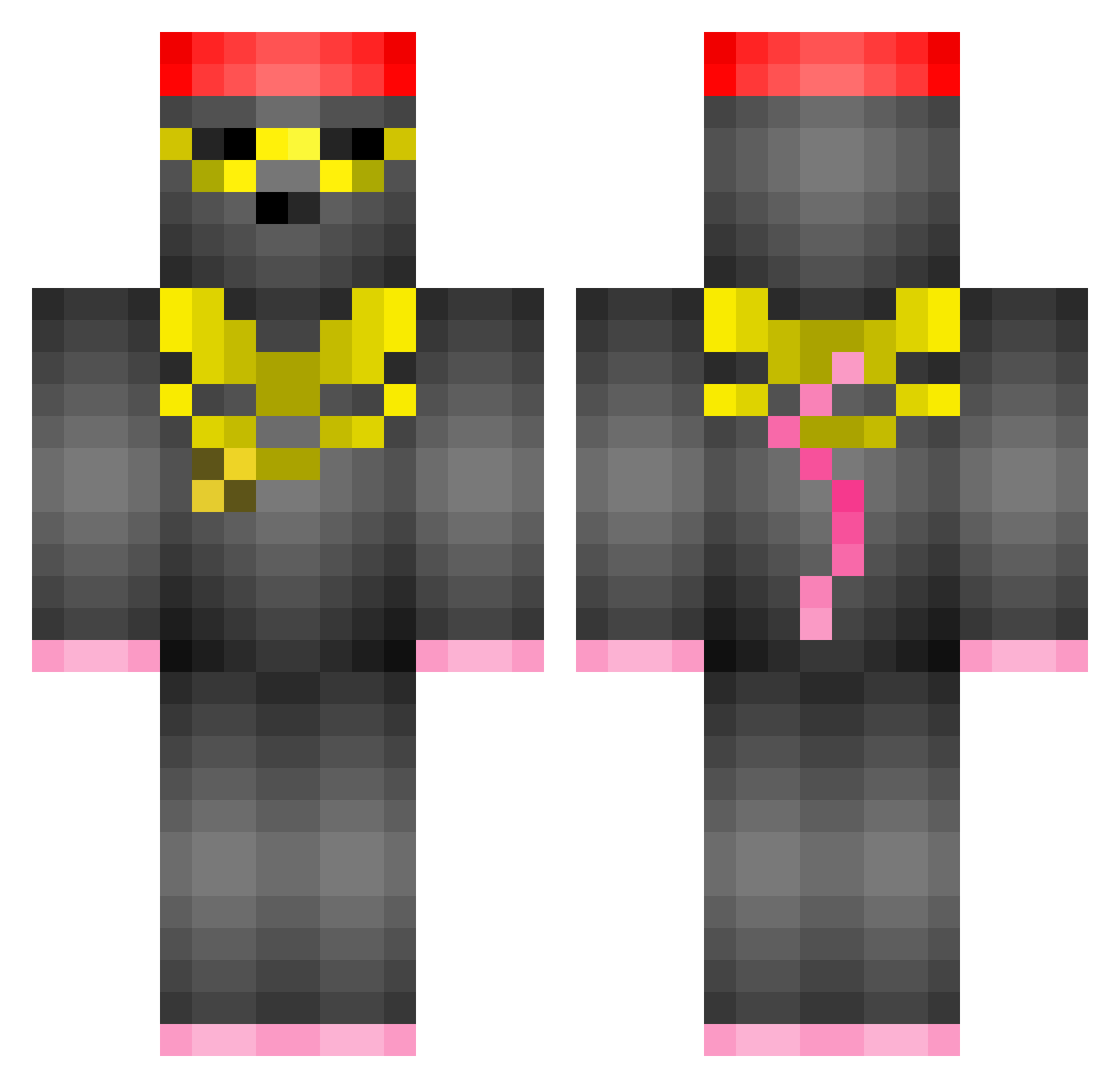 BigCheesGyatt Minecraft skin, front and back view