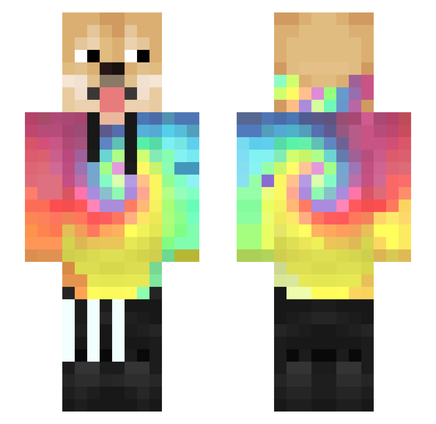 gumisyt22 Minecraft skin, front and back view