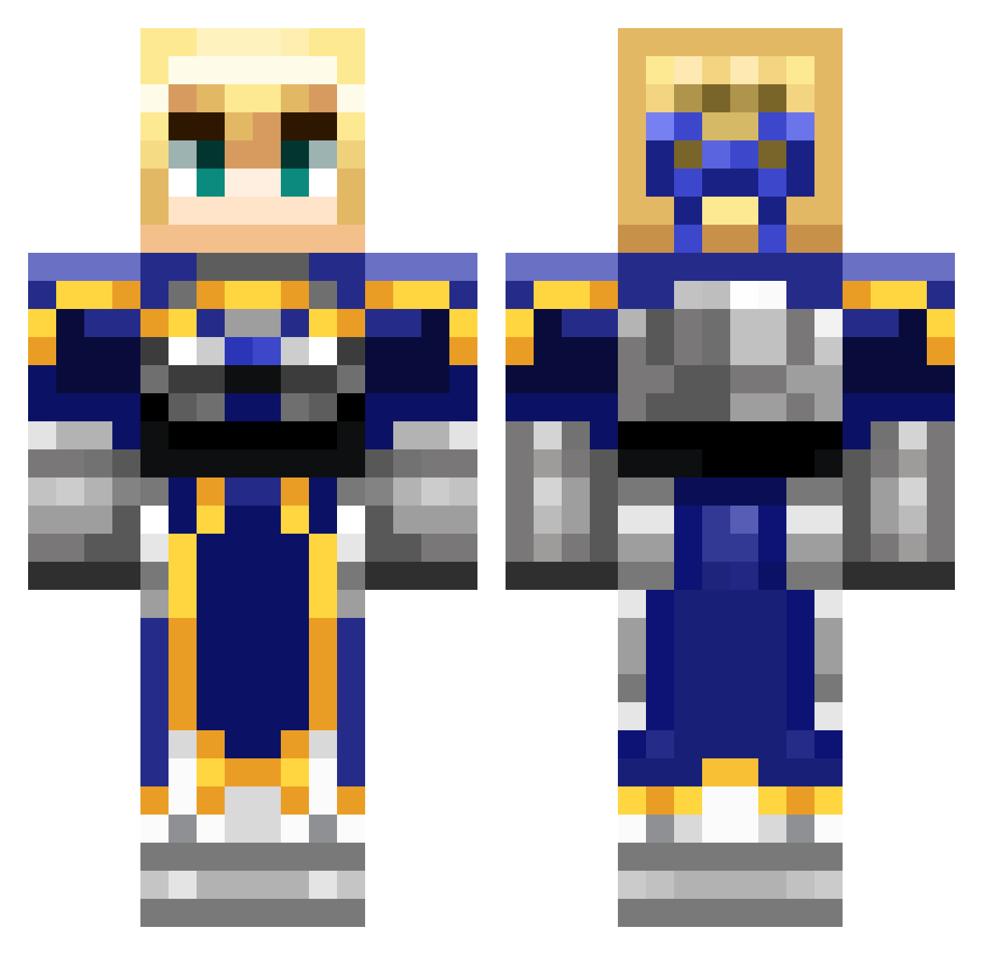 Shurelia Minecraft skin, front and back view
