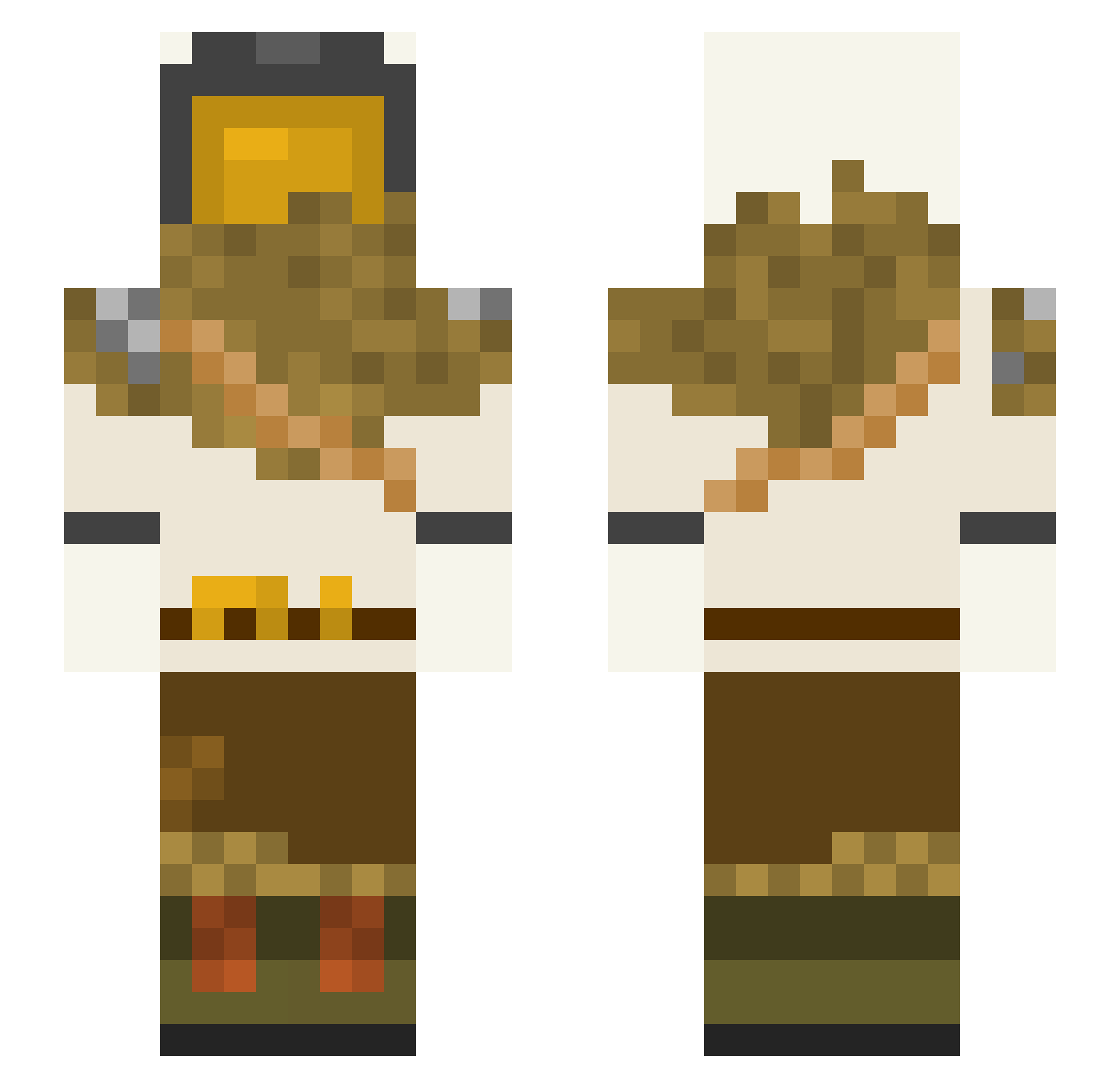 squashlord Minecraft skin, front and back view