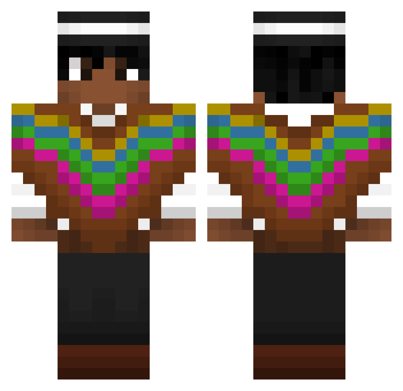 LyanGX06 Minecraft skin, front and back view