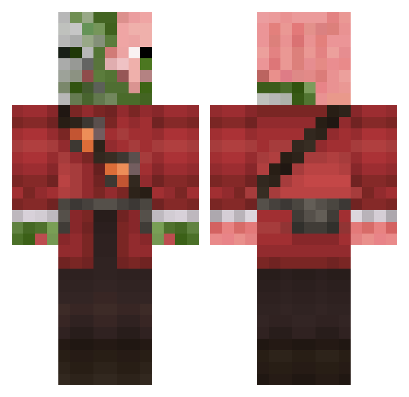 mans39 Minecraft skin, front and back view