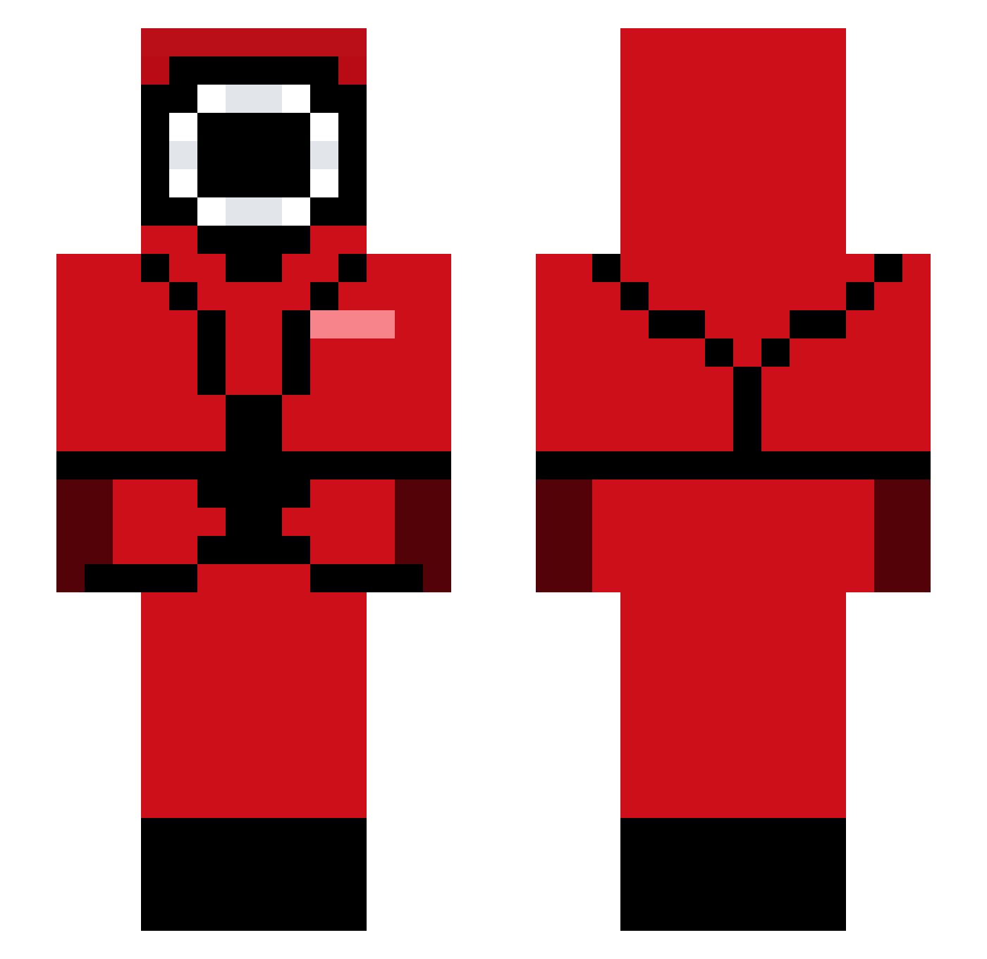 SquidGamer01 Minecraft skin, front and back view