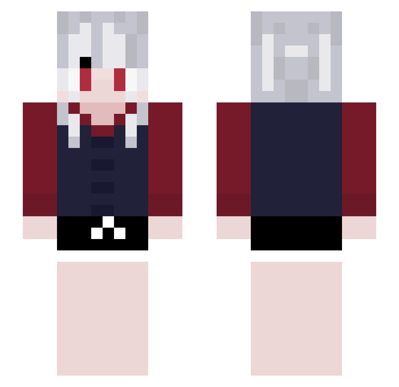 CheeseMiku Minecraft skin, front and back view