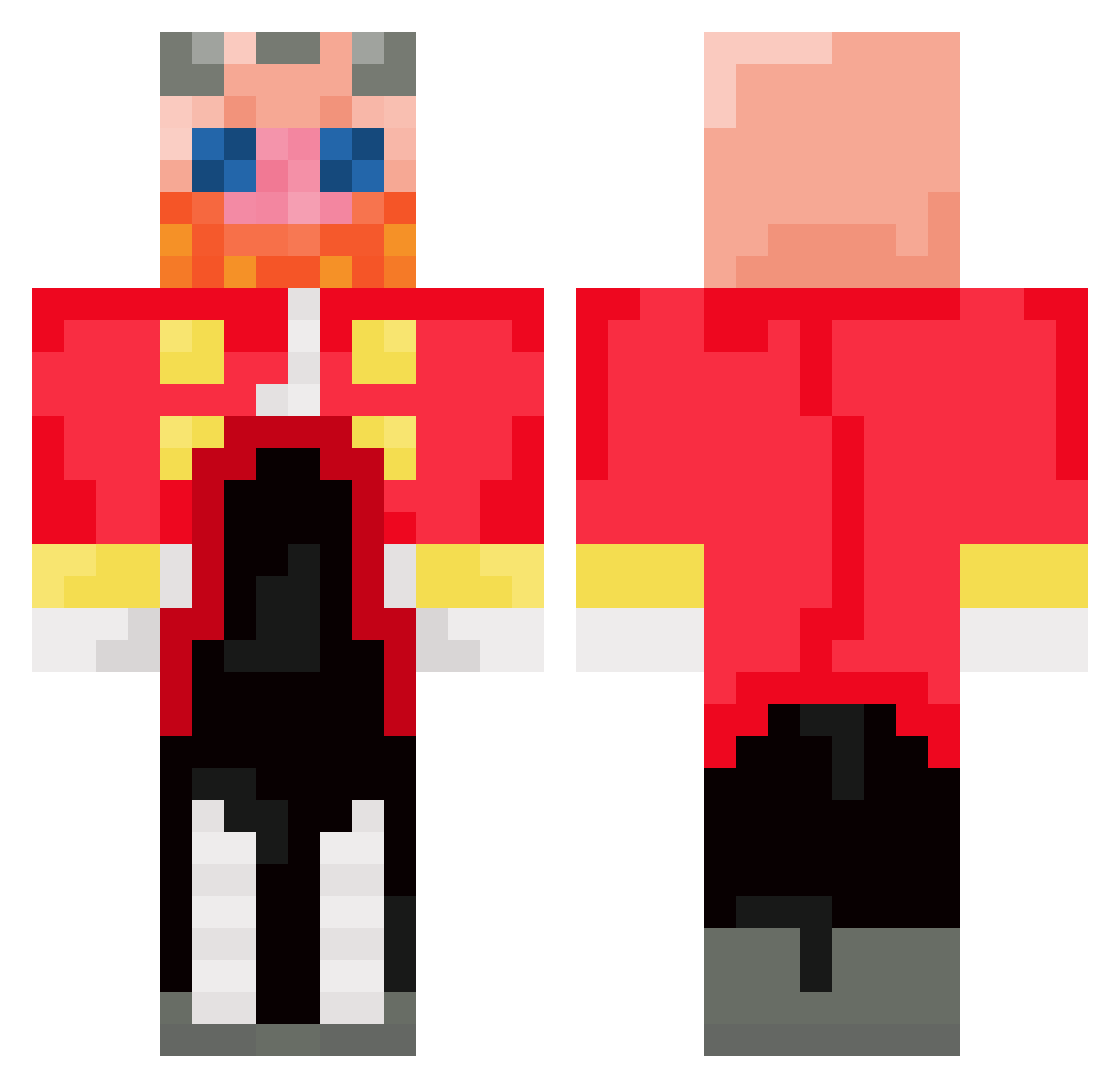 superkante Minecraft skin, front and back view