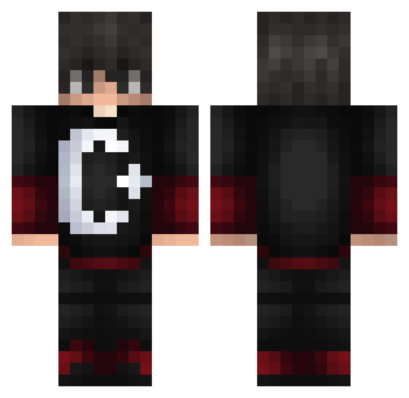 iAhmetqTR Minecraft skin, front and back view