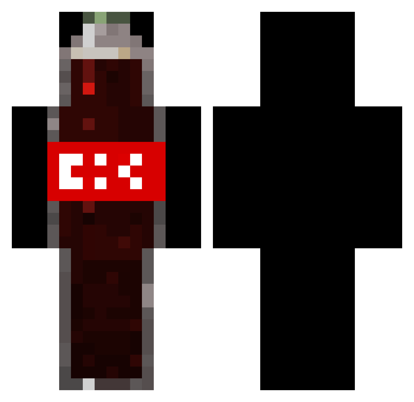 Shmoee Minecraft skin, front and back view