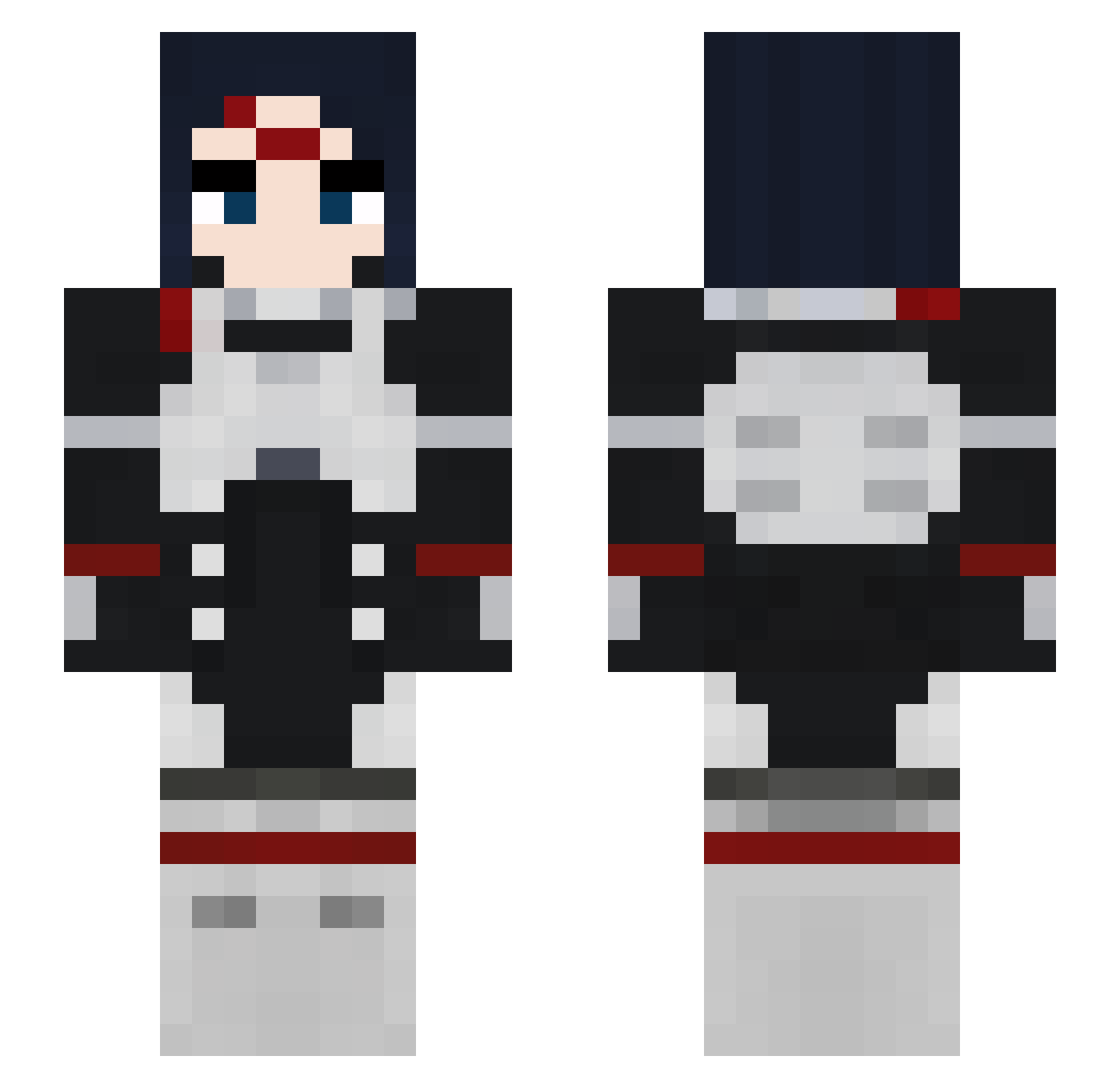 OrpheusP Minecraft skin, front and back view