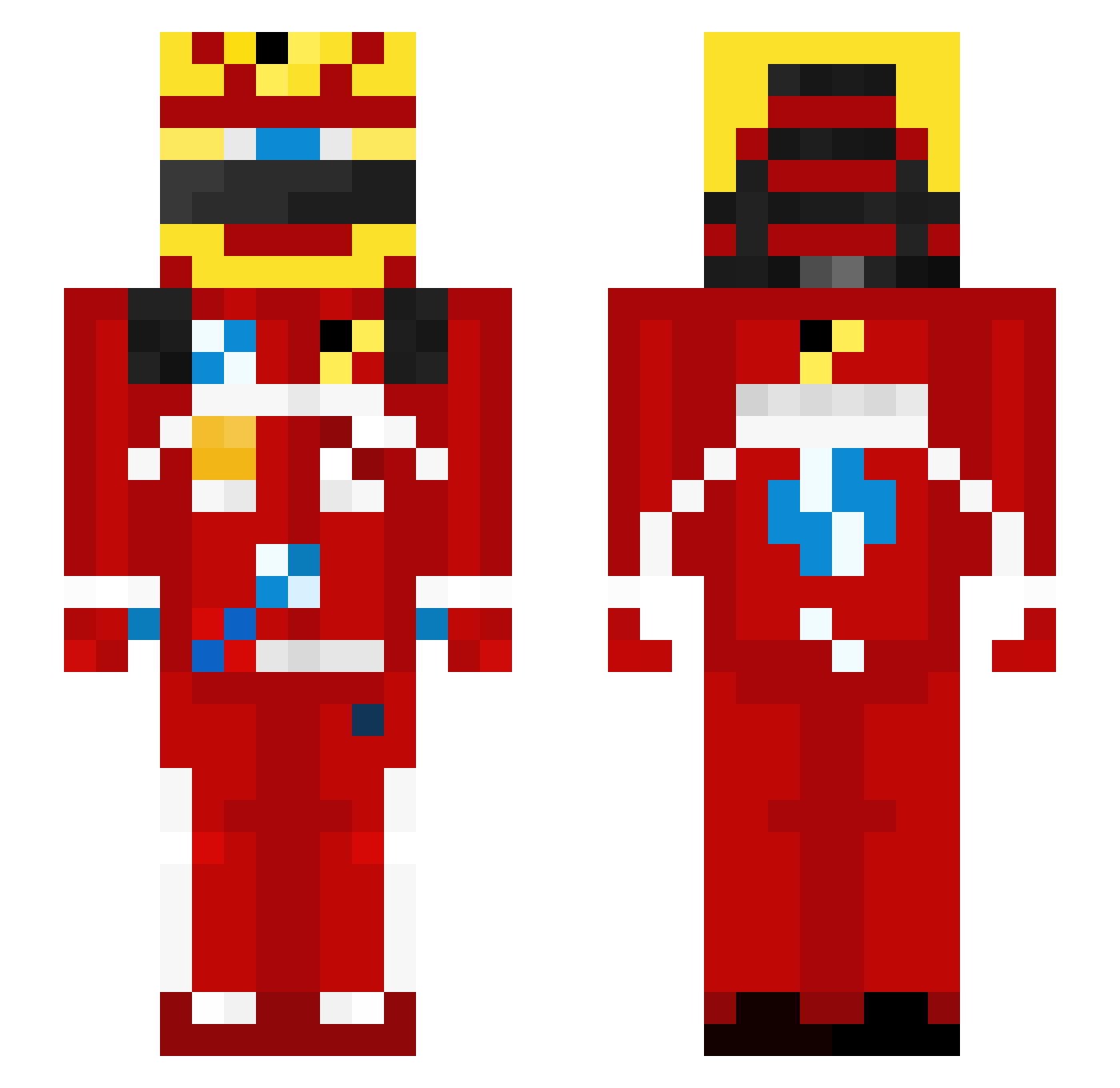 Astronaut089 Minecraft skin, front and back view