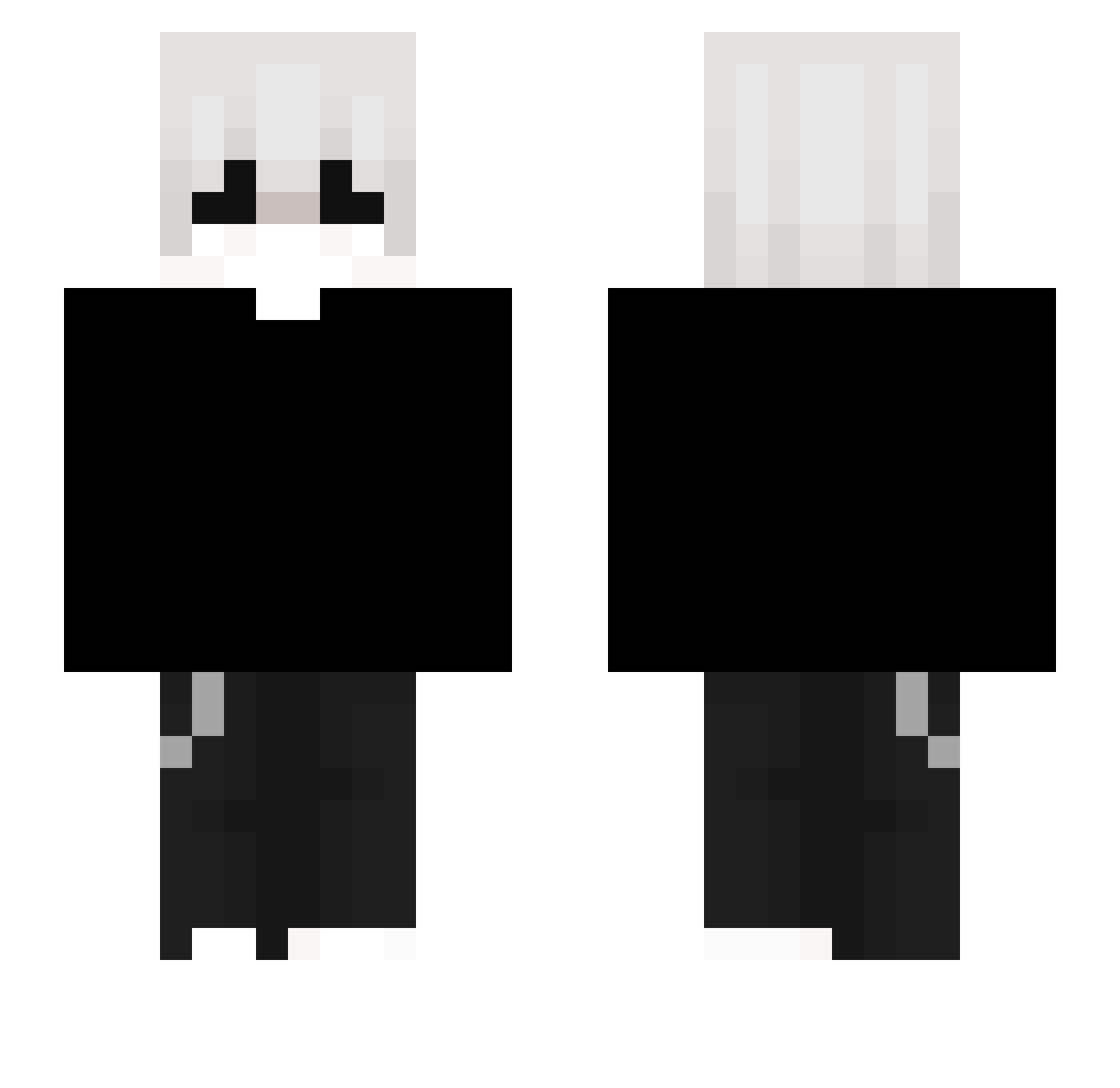 relents Minecraft skin, front and back view