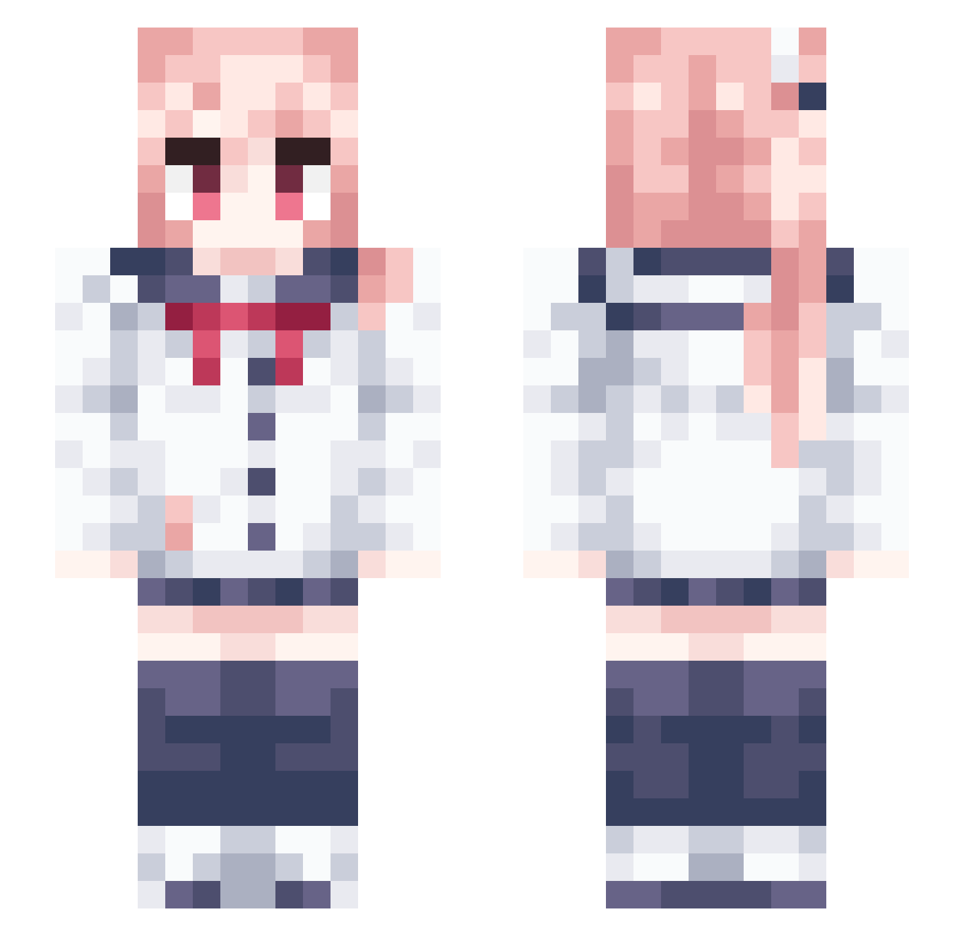 S0yrin Minecraft skin, front and back view