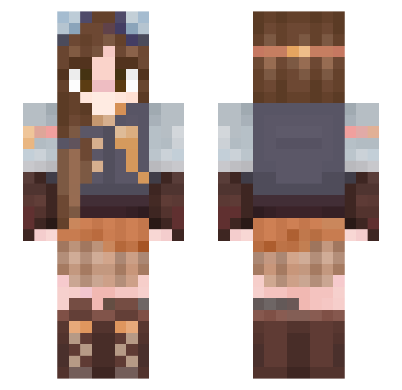 sleepyskyla Minecraft skin, front and back view