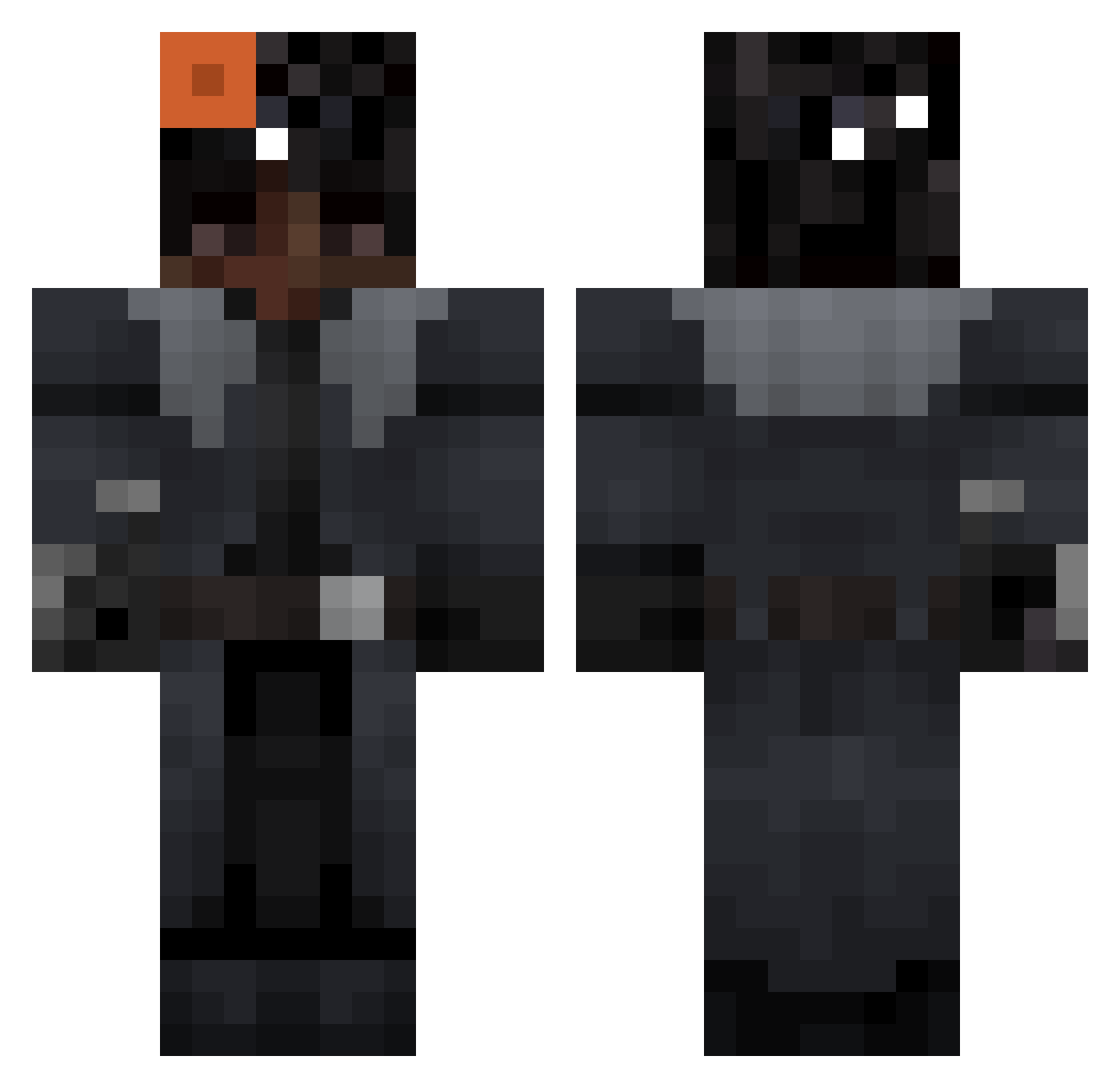 ThatAction_ Minecraft skin, front and back view