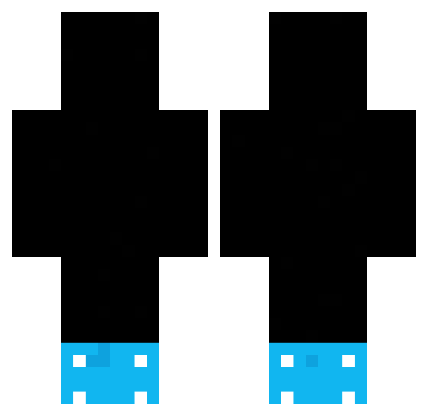 Kvklou411 Minecraft skin, front and back view