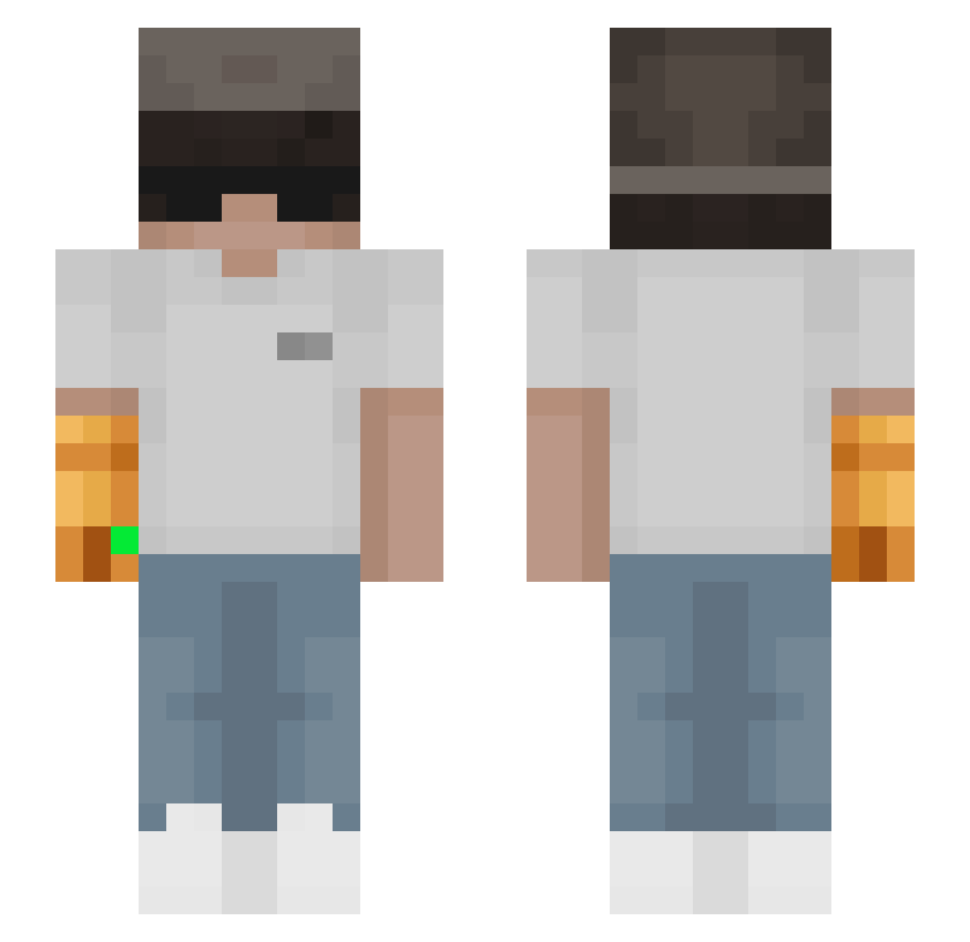 Lks2k24 Minecraft skin, front and back view