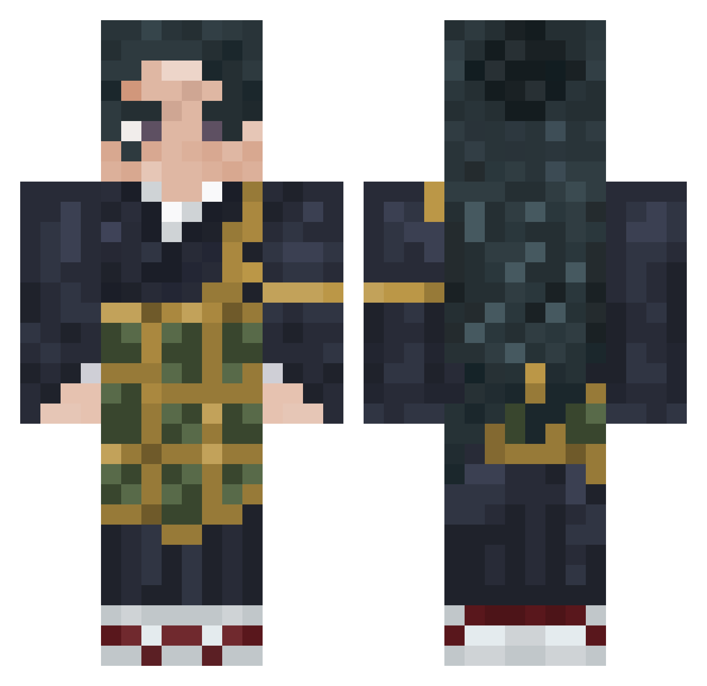 Keisel38 Minecraft skin, front and back view