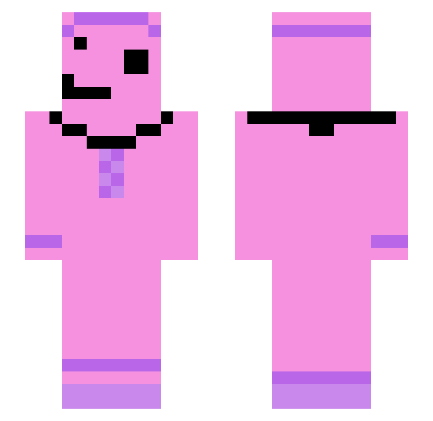 Pink_Pilot Minecraft skin, front and back view