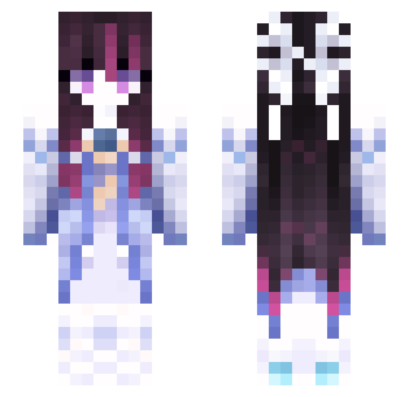 Keosen Minecraft skin, front and back view