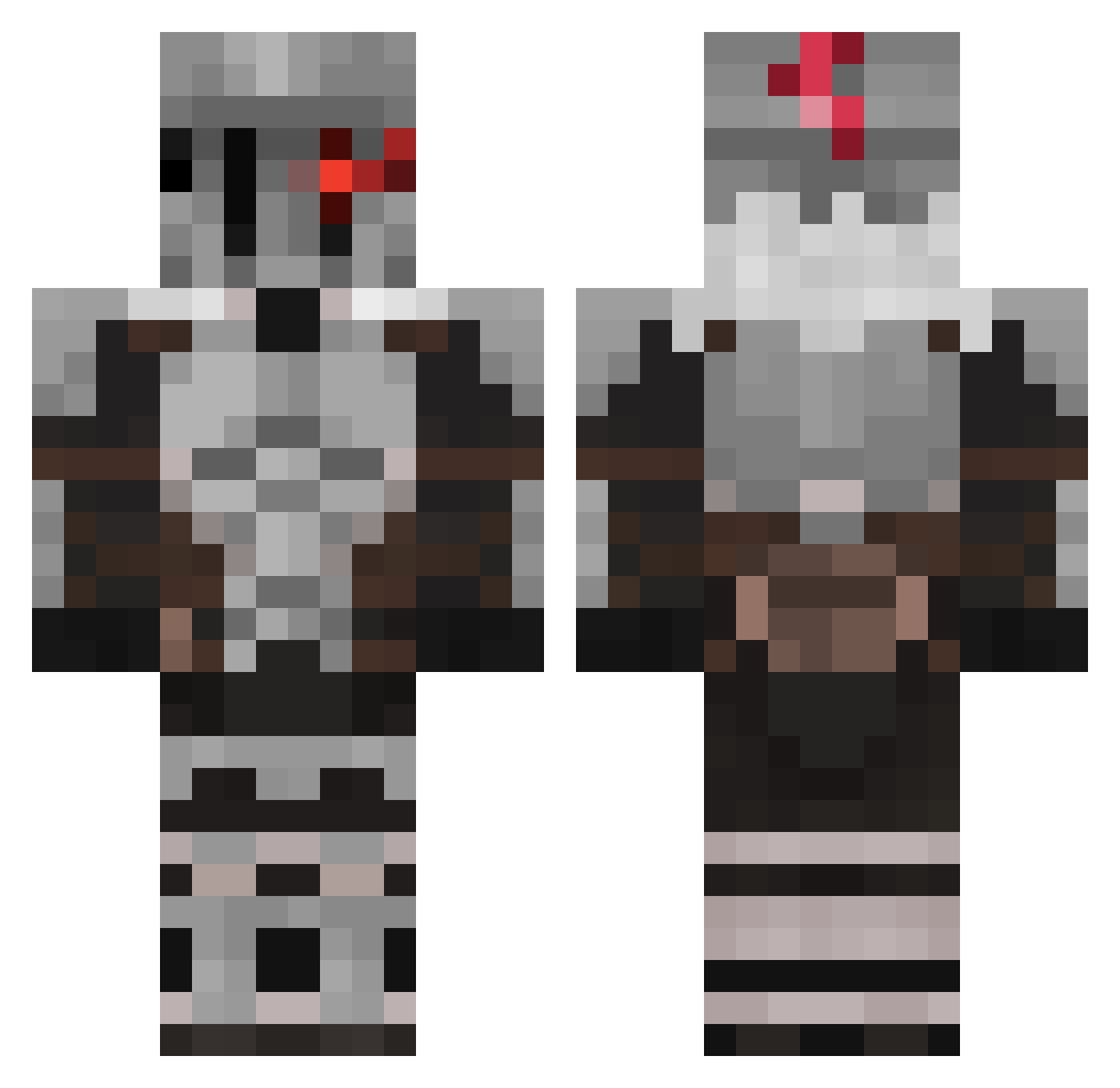 istake_07 Minecraft skin, front and back view