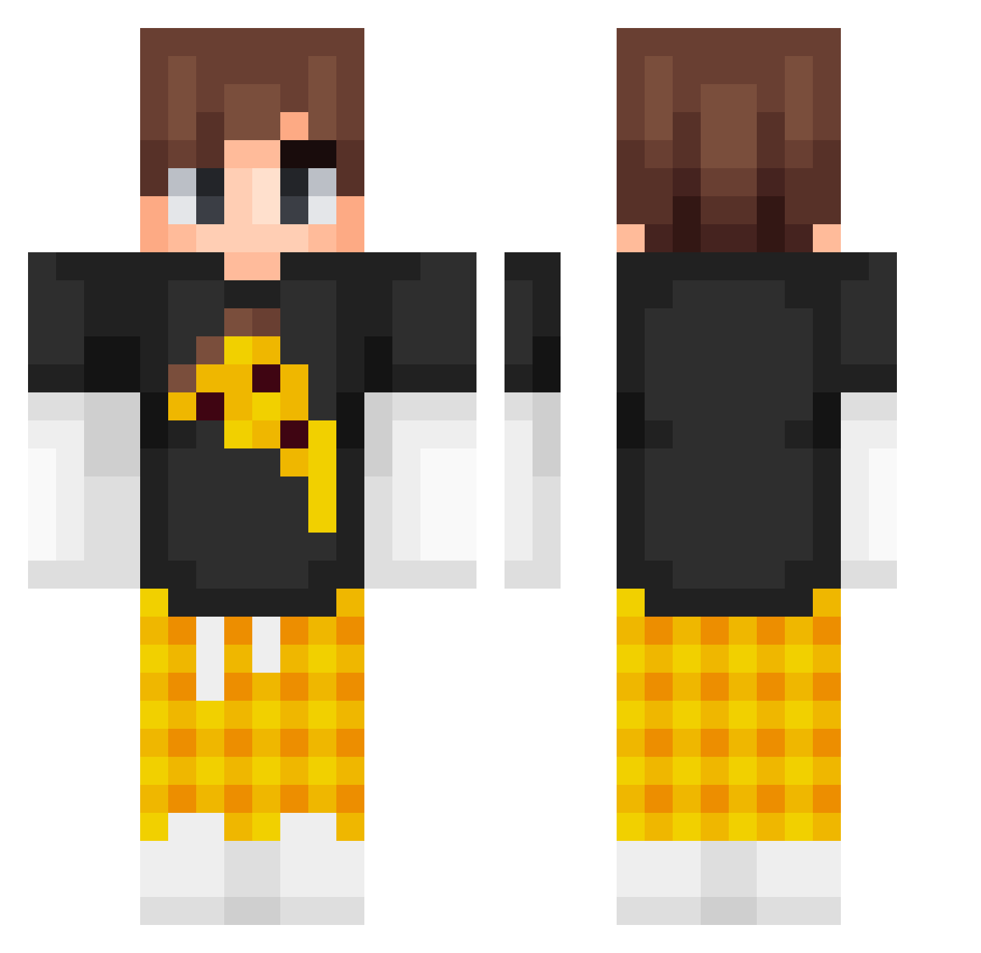 Ch0bongo Minecraft skin, front and back view