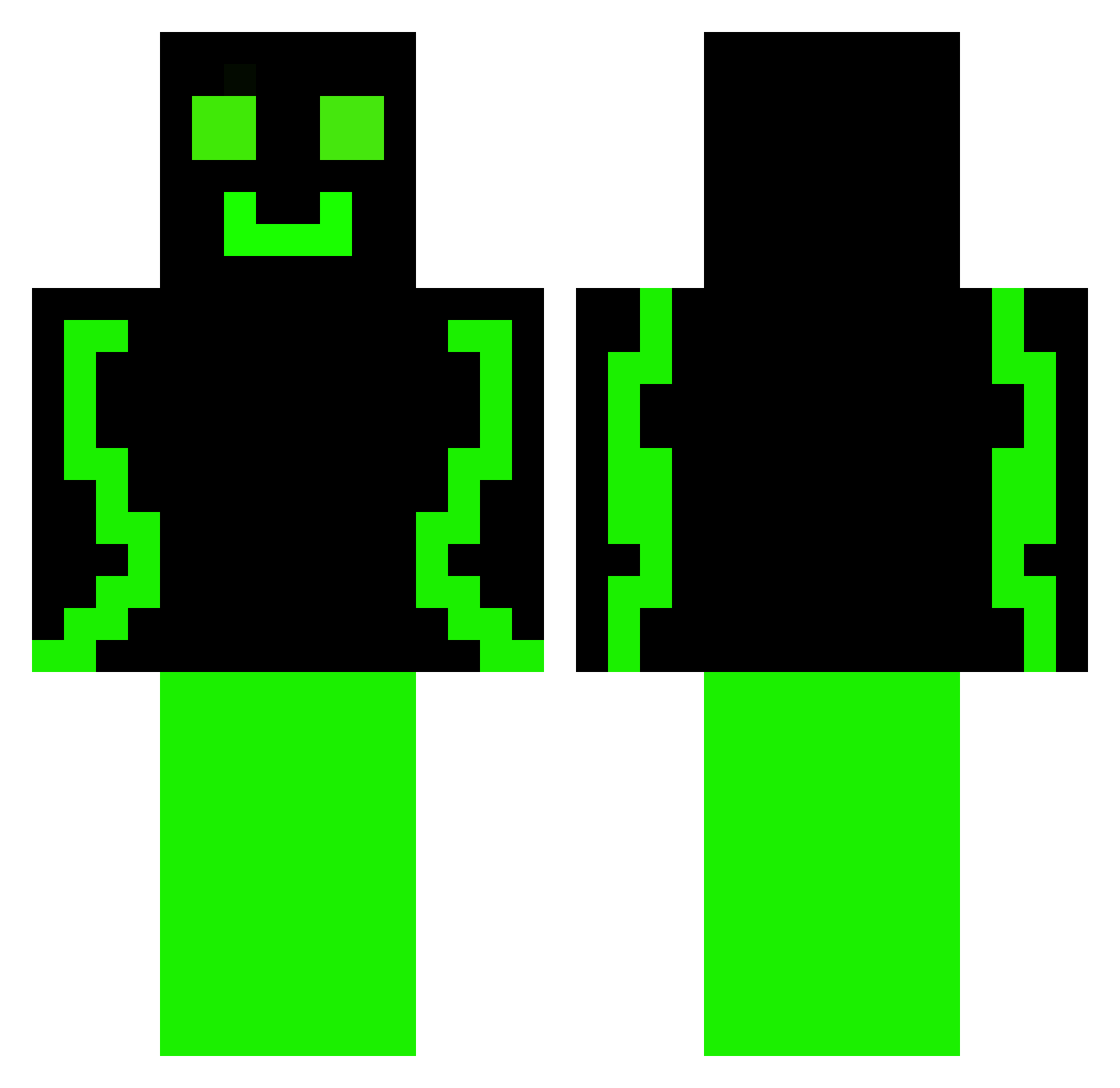 Cornutus Minecraft skin, front and back view