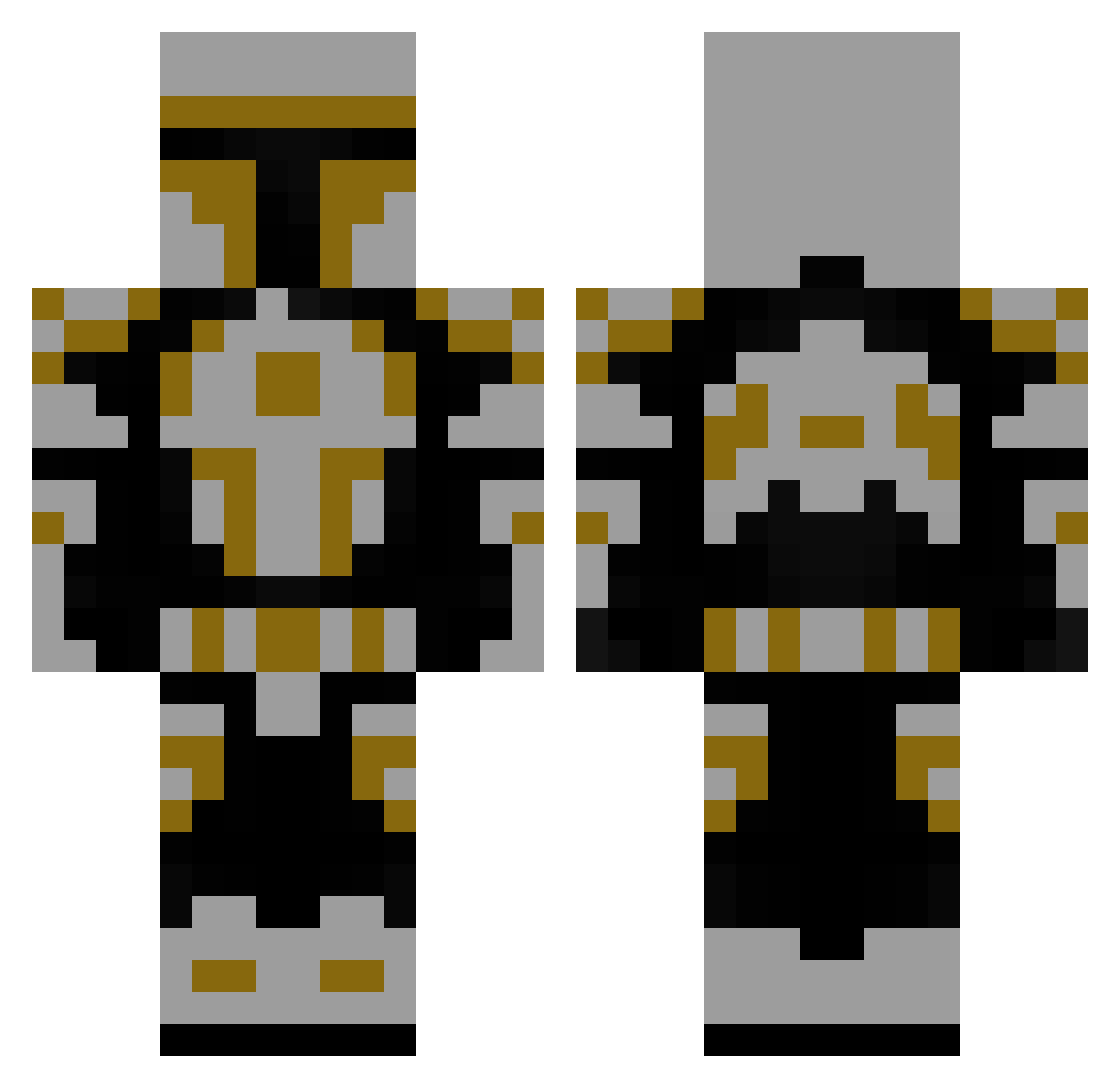 FinTheTeaLover Minecraft skin, front and back view