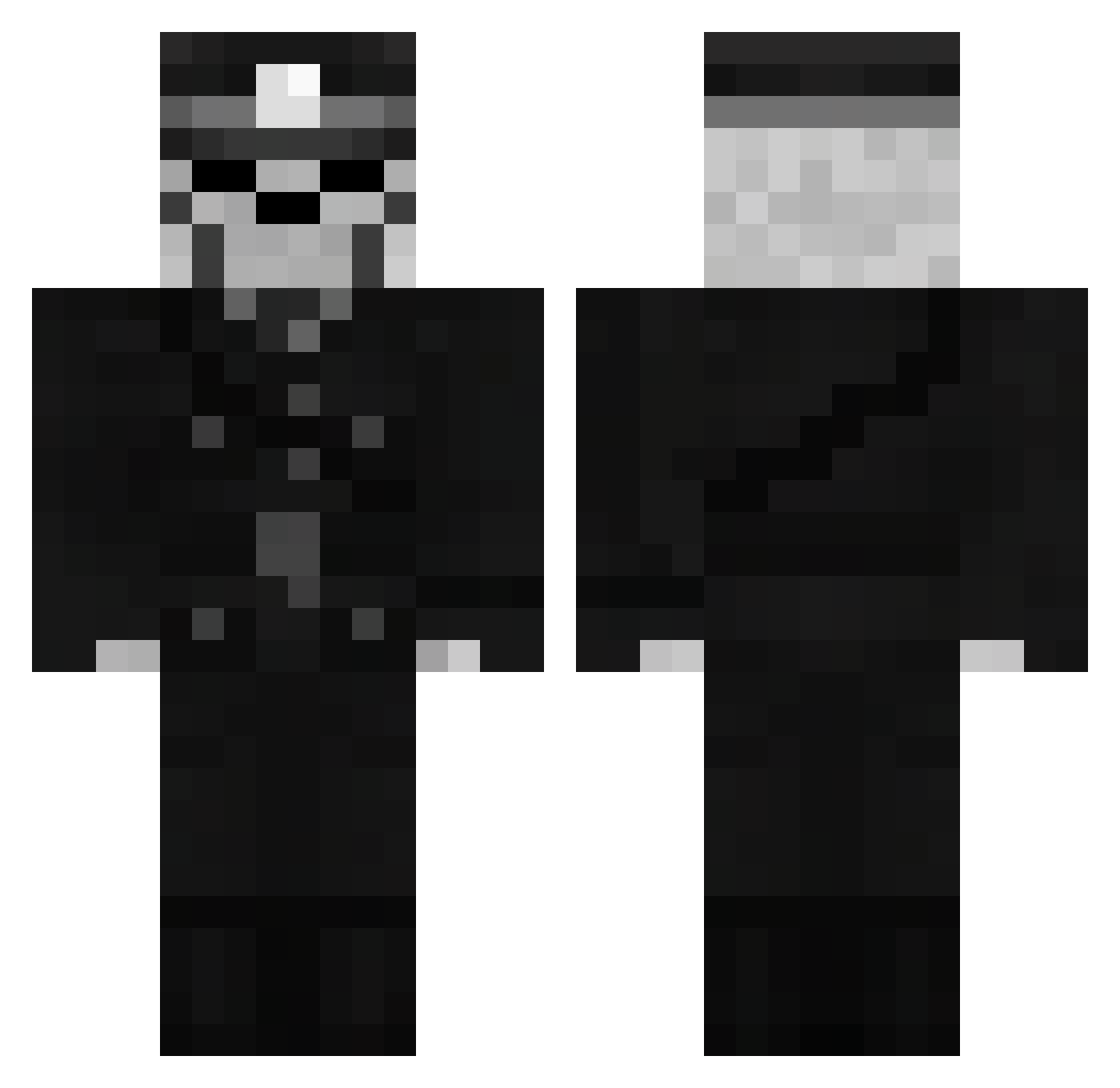 XWX1224 Minecraft skin, front and back view