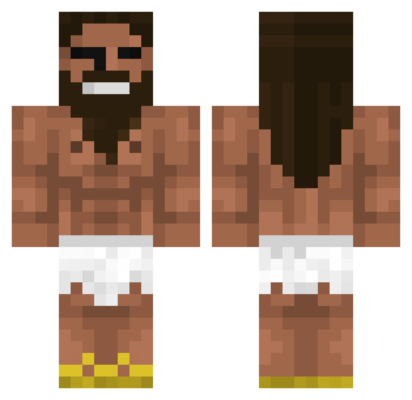 Cinerama Minecraft skin, front and back view