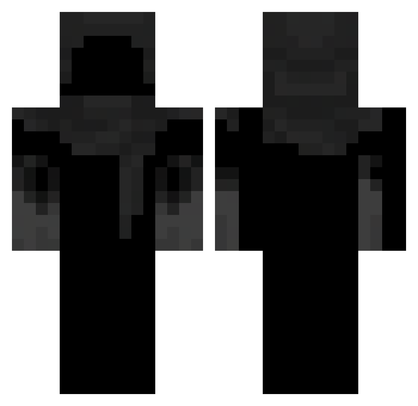 flvky Minecraft skin, front and back view