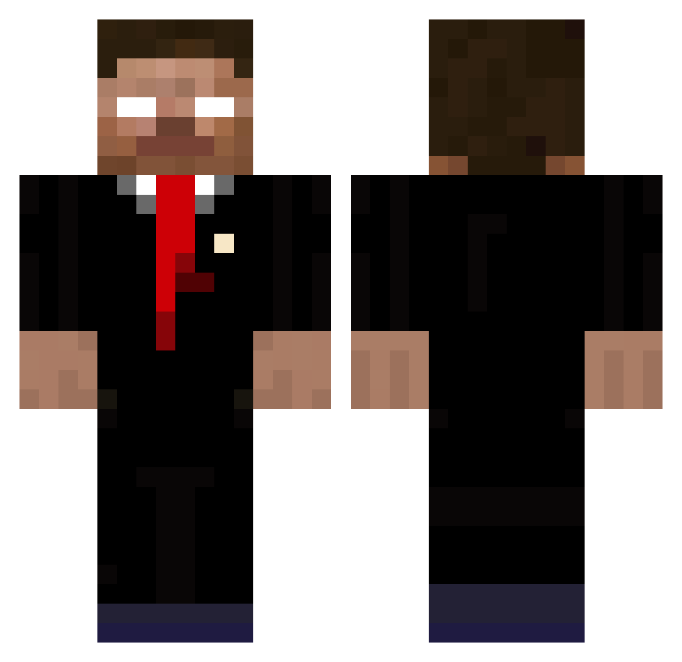 Zwei_Eis Minecraft skin, front and back view