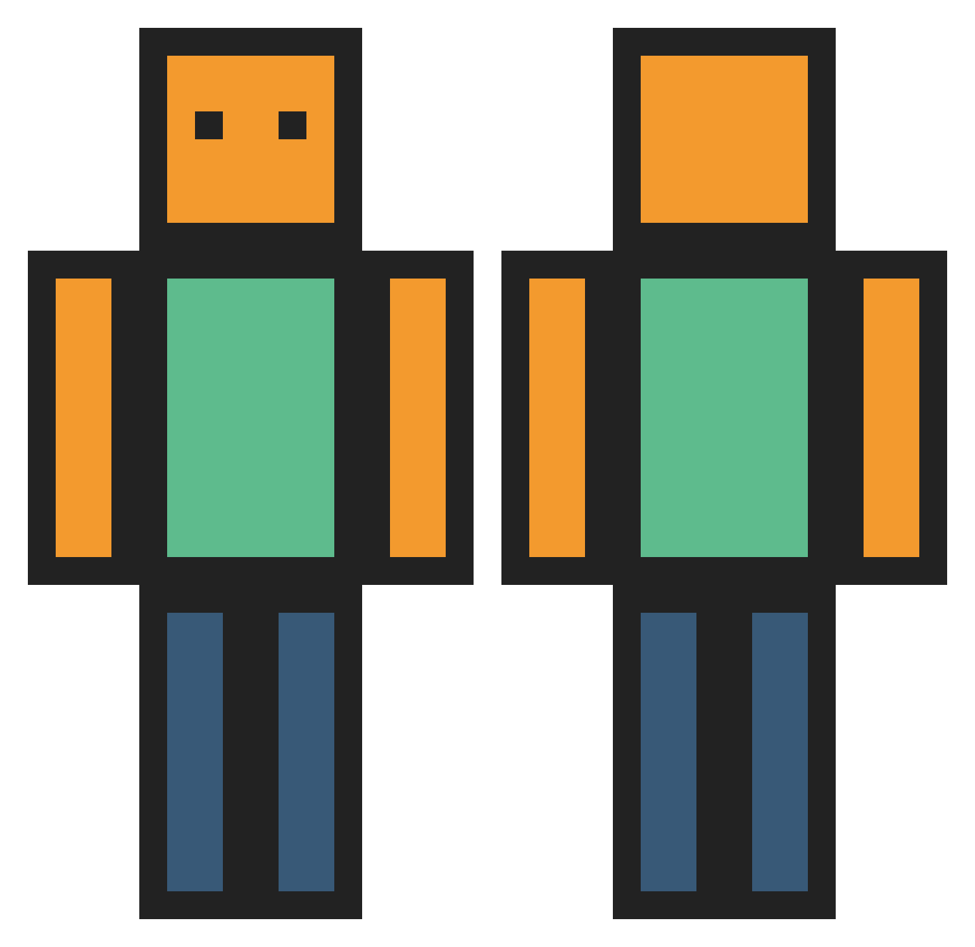 qz90 Minecraft skin, front and back view