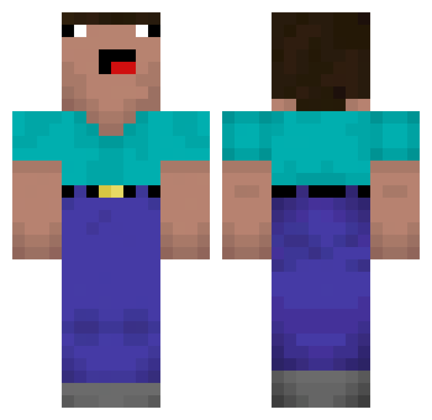 Eduardone Minecraft skin, front and back view