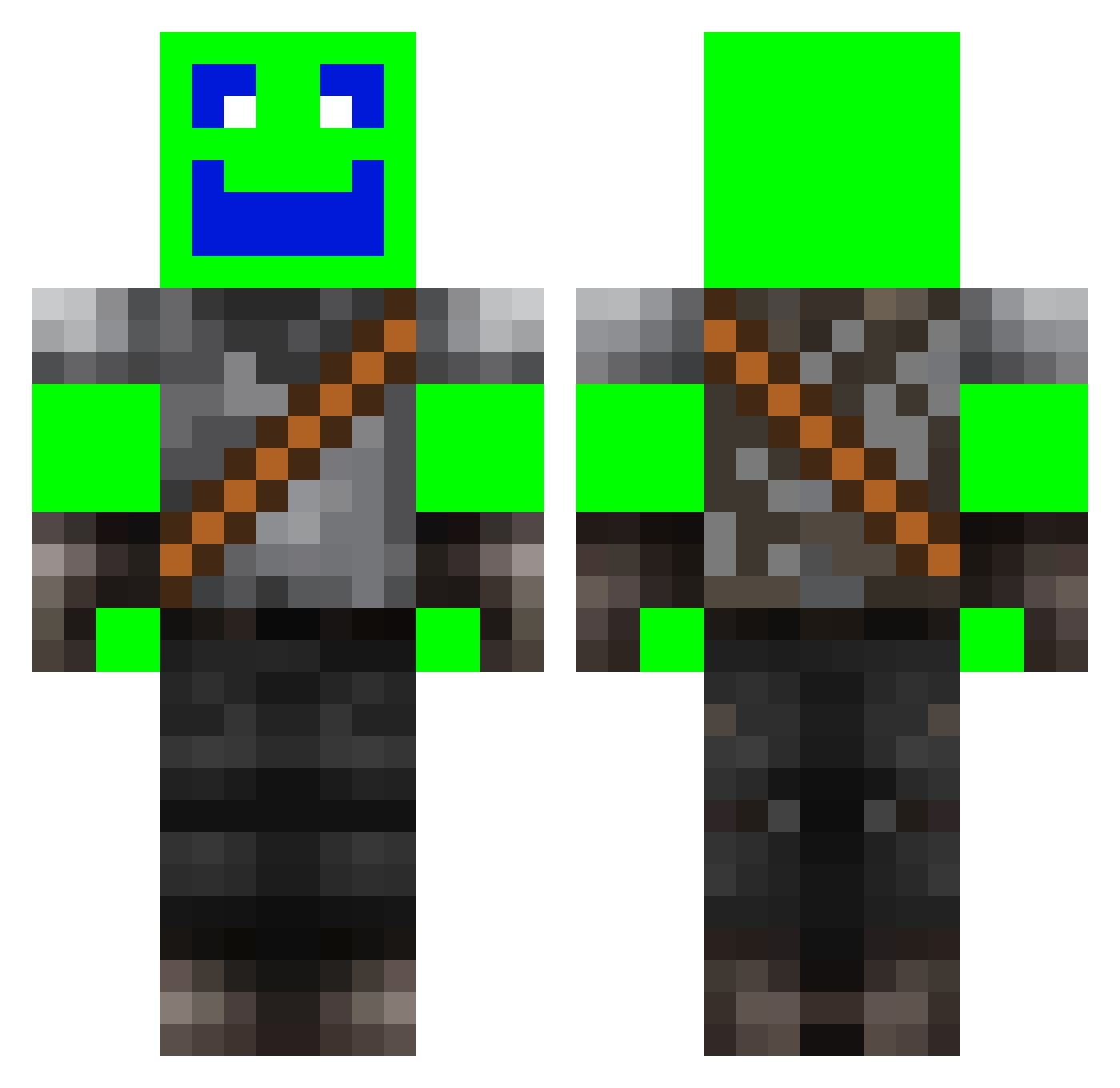 Laadiesman_217 Minecraft skin, front and back view