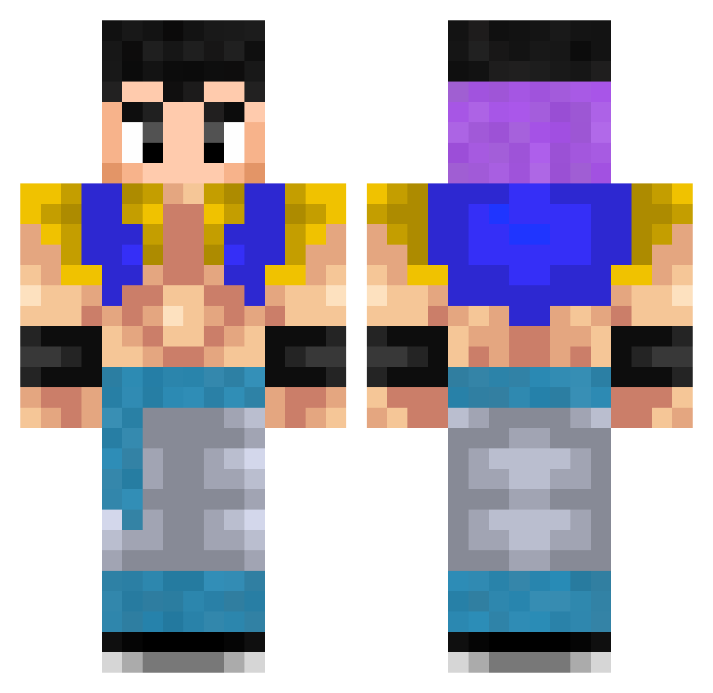 NotTcz_ Minecraft skin, front and back view