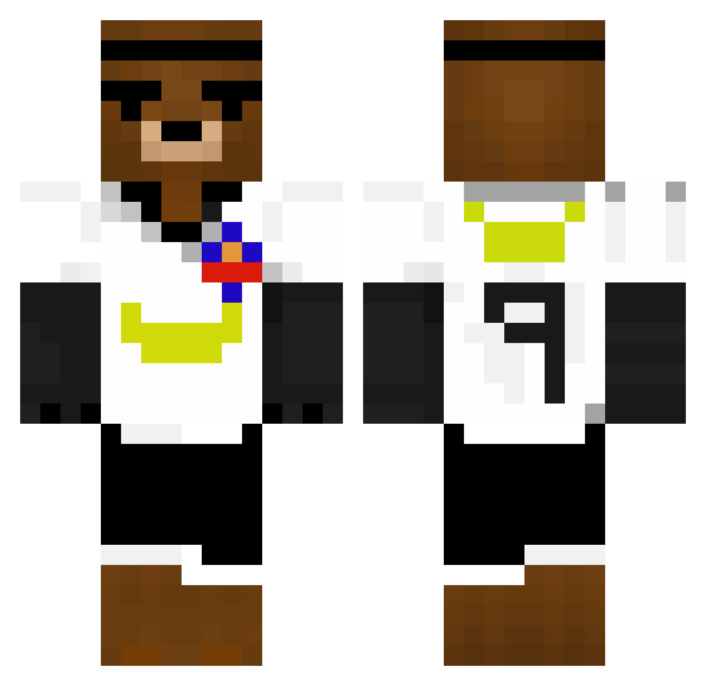zNemZz17 Minecraft skin, front and back view