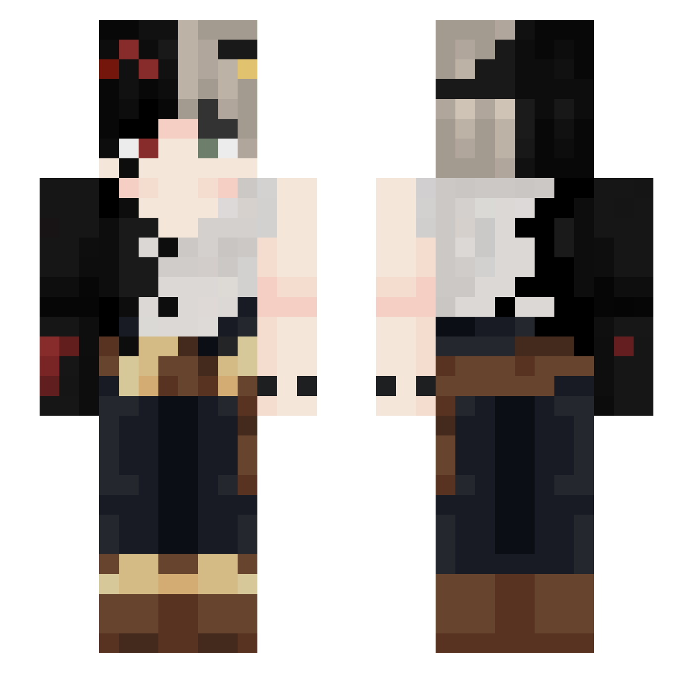 IIGroggyII Minecraft skin, front and back view