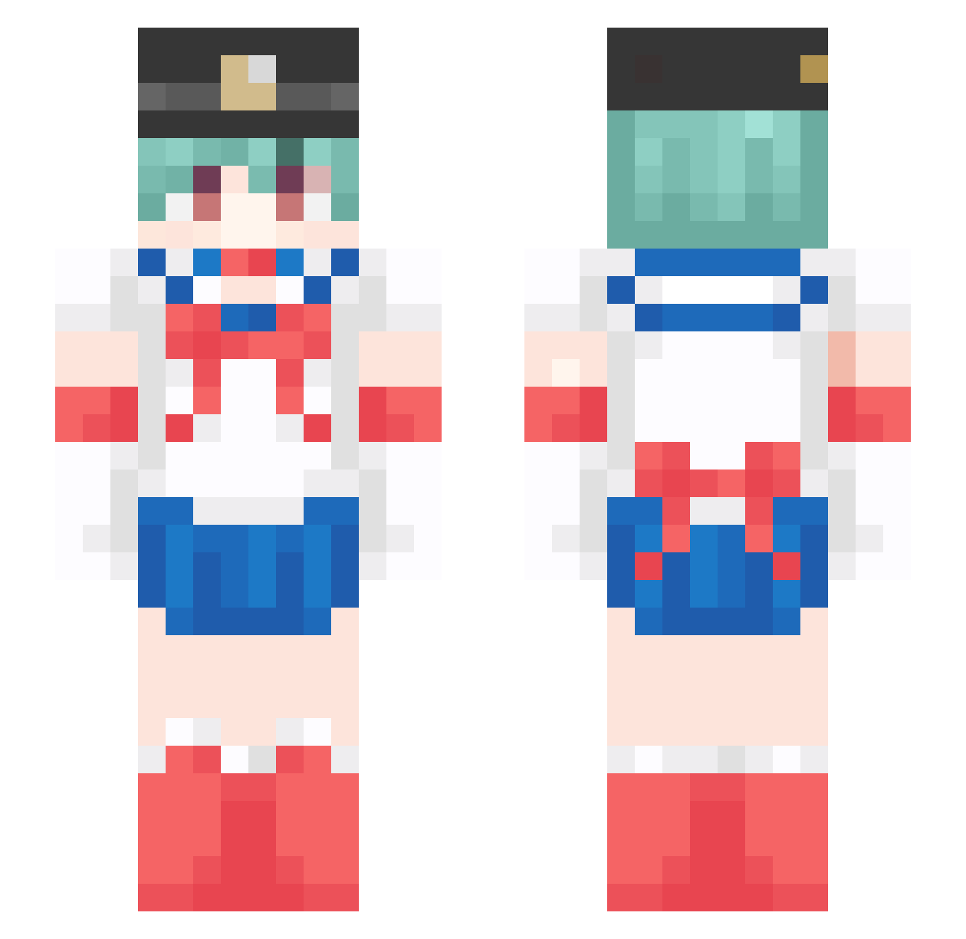 azedoo_ Minecraft skin, front and back view