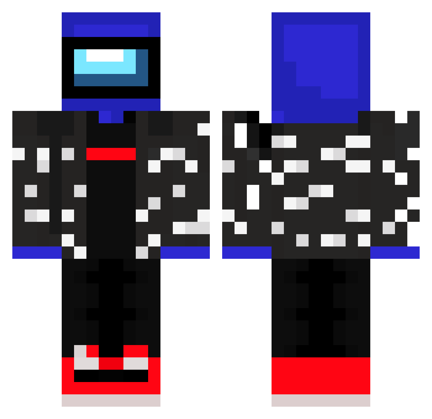 R0y4lss Minecraft skin, front and back view