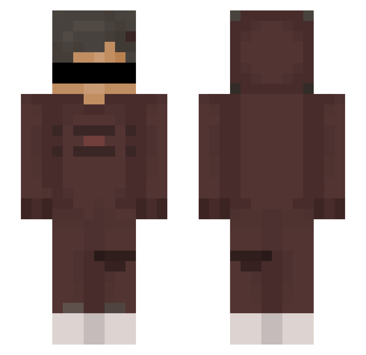 froq96 Minecraft skin, front and back view