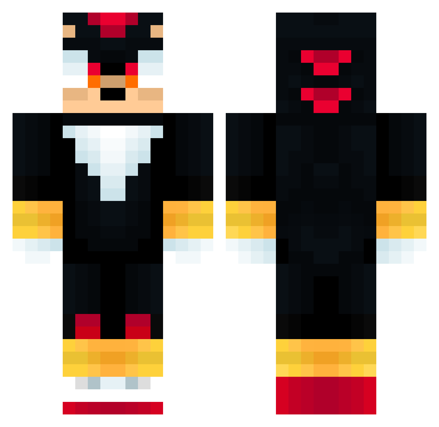 Versh02 Minecraft skin, front and back view