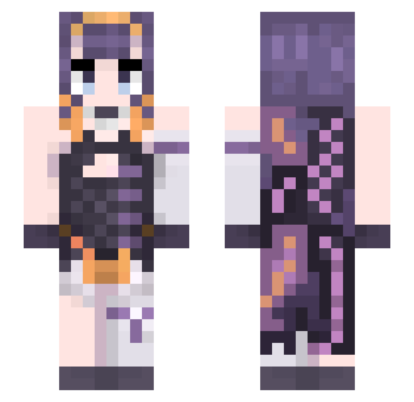 AndT2007 Minecraft skin, front and back view