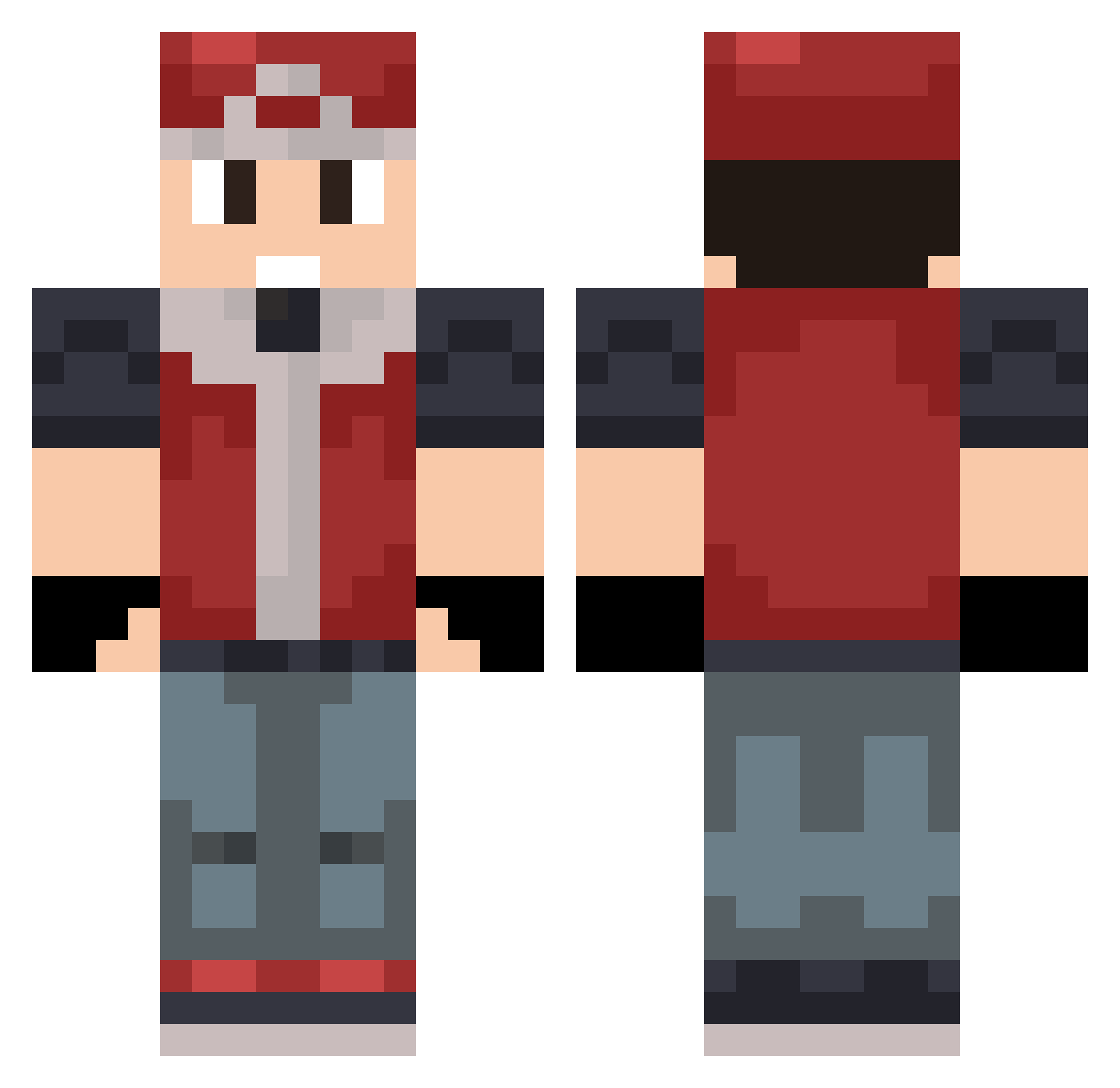 Viiiiitor563 Minecraft skin, front and back view
