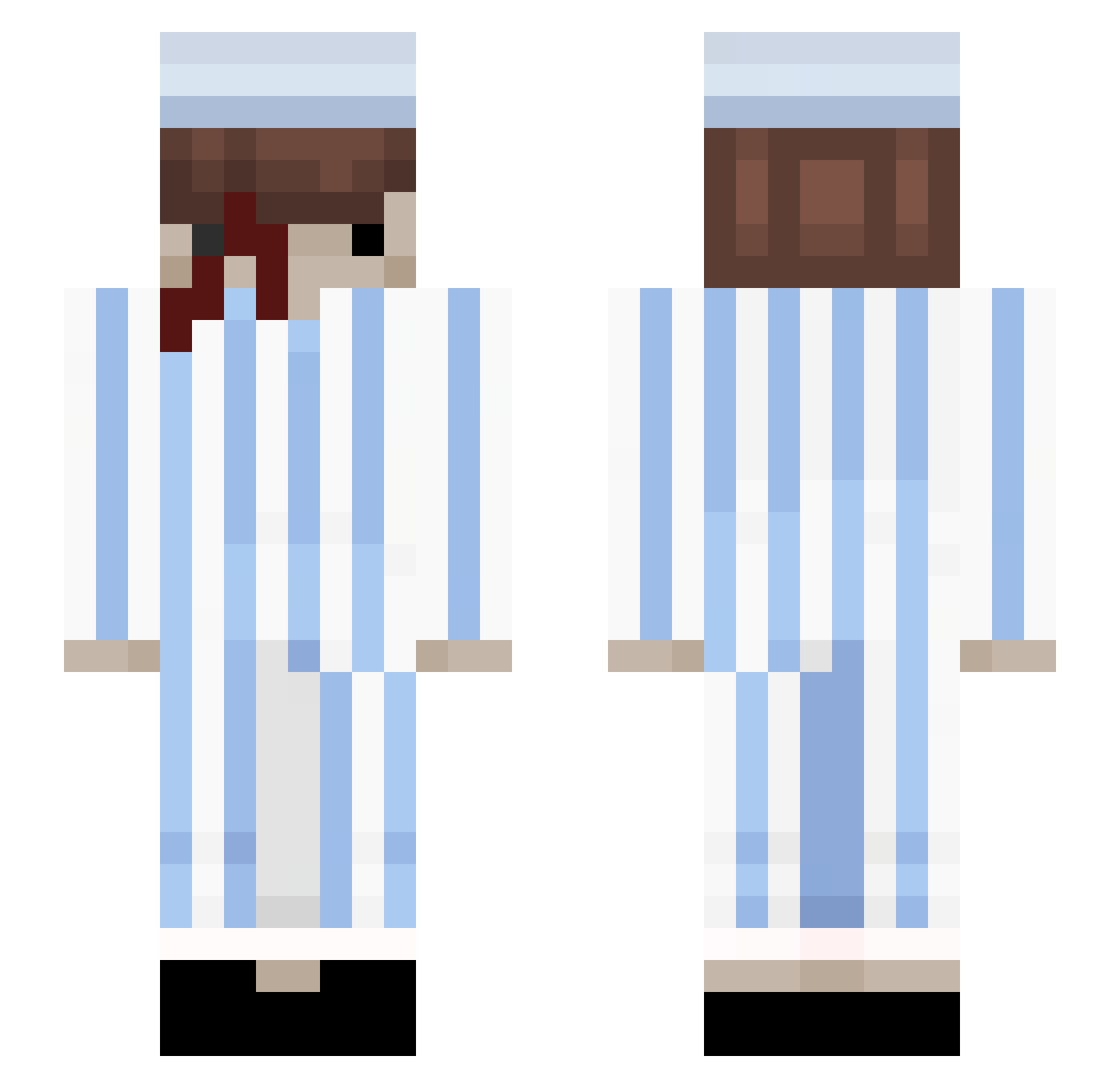 CommonShadow Minecraft skin, front and back view