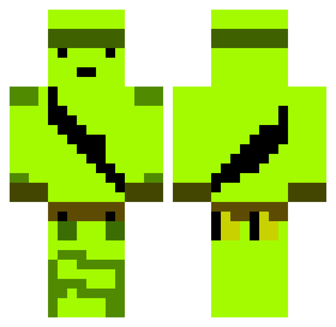 luckygamer8901 Minecraft skin, front and back view