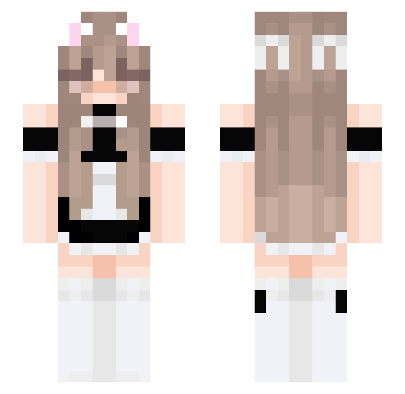 Teq1ss Minecraft skin, front and back view